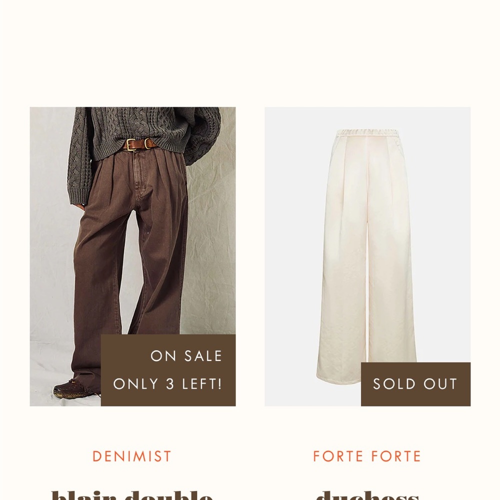 Warm NY custom palazzo pant in beige. Size: 26. Never worn. - Picture 10 of 11